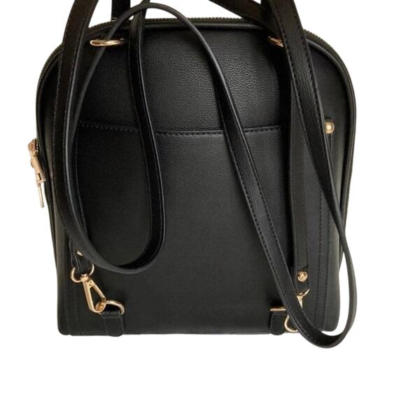 Brand New  Miztique Convertible Backpack Shoulderbag Black Gold Accents - Picture 1 of 10
